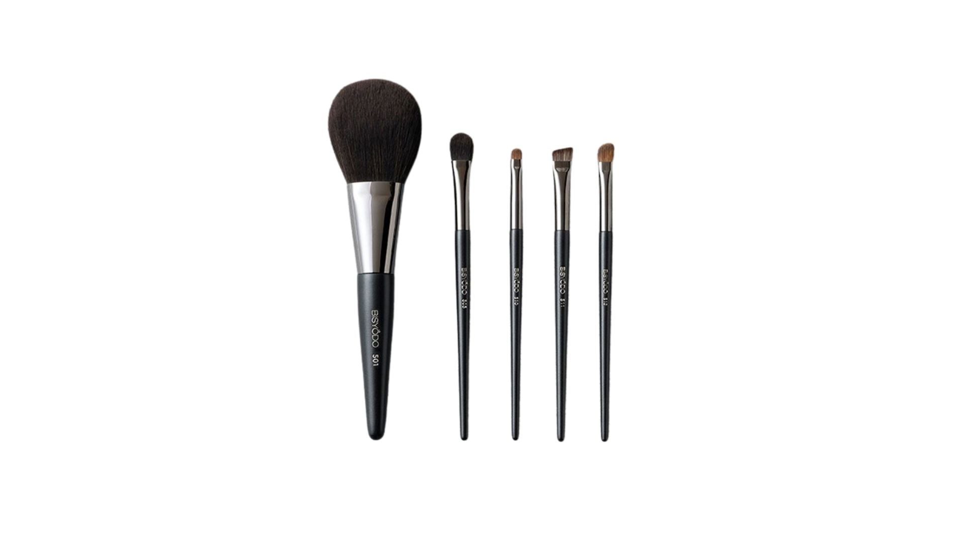 SHIORI 5pcs Brushes Set (Black/Red)