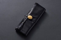 Genuine Leather Brushes Case (Gold)