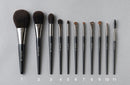 SHIORI 11pcs Brushes Set (Brown/Black)