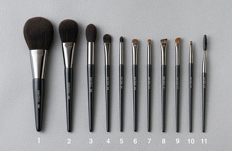 SHIORI 11pcs Brushes Set (Brown/Black)