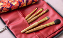 Eye makeup 5pcs Brushes Set (Olive) (Plum Blossom)